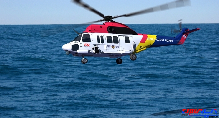 현재 개발 중인 해경용 수리온 헬기 그래픽 